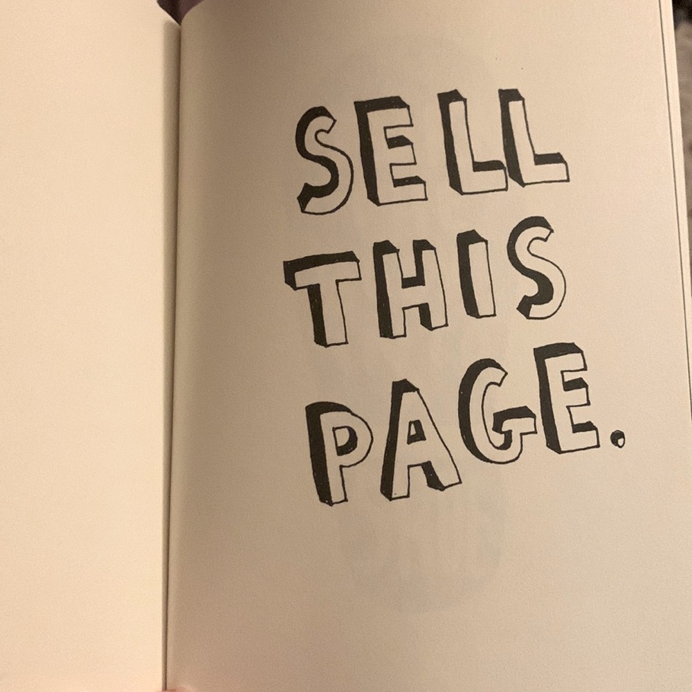 Art piece - Wreck This Journal single page Sell This Page